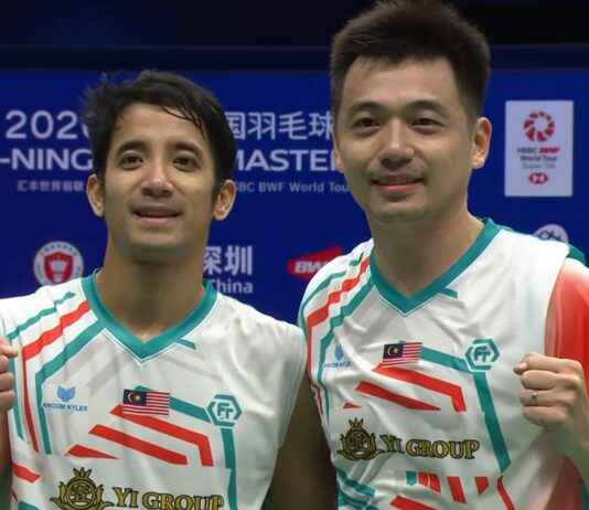 Nur Azriyn Ayub and Tan Wee Kiong created an upset to reach the semifinals of the 2026 China Masters in Shenzhen. (Photo: BWF)