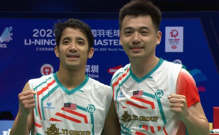 Nur Azriyn Ayub and Tan Wee Kiong created an upset to reach the semifinals of the 2026 China Masters in Shenzhen. (Photo: BWF)