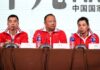 Wang Wei (left), Zhang Jun (center), and Xia Xuanze (right), three former top officials of the Chinese Badminton Association, are currently under serious investigation, a shocking development for badminton fans across China. (Photo: AFP)