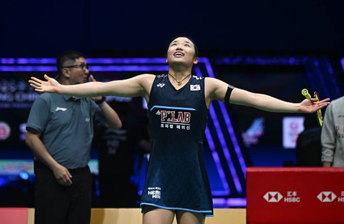 An Se Young has passed 100 consecutive weeks as the world No. 1 women’s singles badminton player and is closing in on Li Xuerui’s record of 119 straight weeks at the top. (Photo: AFP)