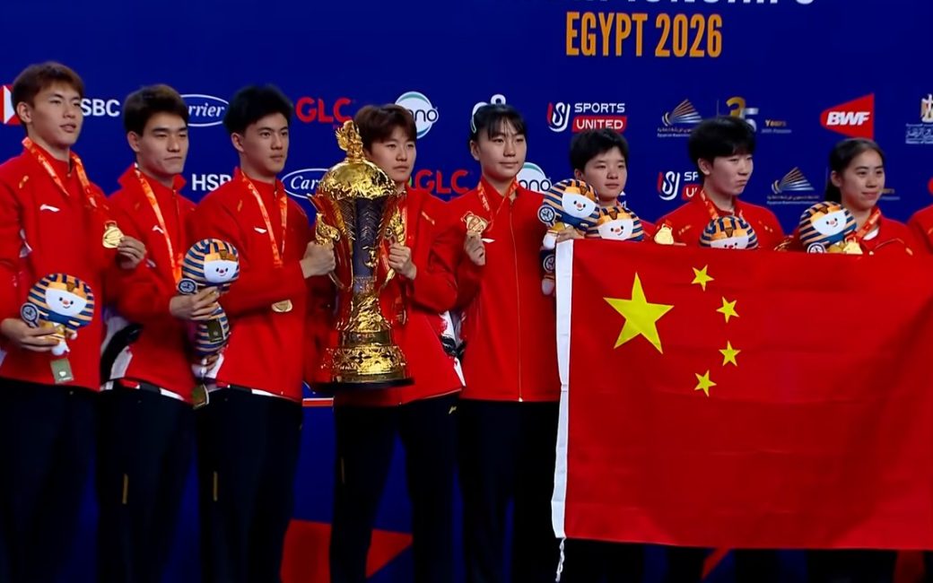 China defeated Malaysia 2-1 in the BWF World Junior Team Championships 2026 final, also known as the Suhandinata Cup, in Cairo, Egypt. （Photo: BWF)