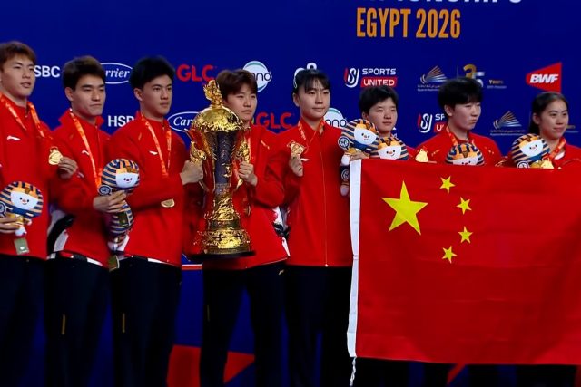 China defeated Malaysia 2-1 in the BWF World Junior Team Championships 2026 final, also known as the Suhandinata Cup, in Cairo, Egypt. （Photo: BWF)