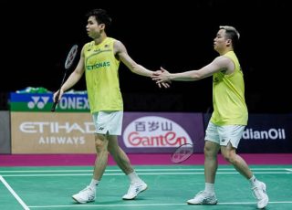 Malaysia’s Aaron Chia and Soh Wooi Yik defeat Japan’s Takuro Hoki and Yugo Kobayashi in three games to reach the 2026 Denmark Open men’s doubles round of 16. (Photo: AFP)