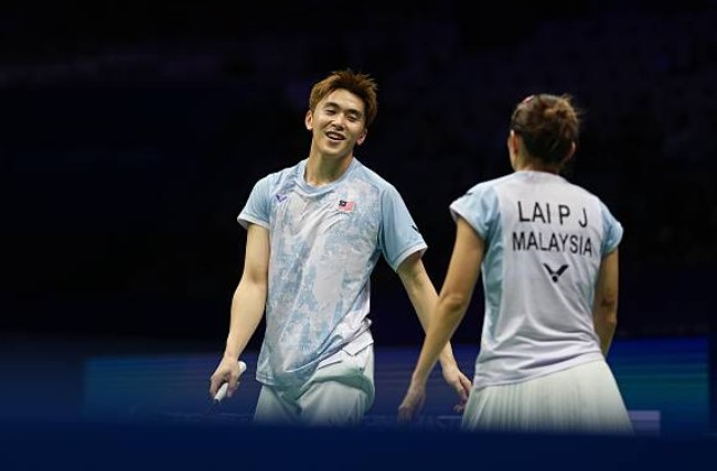 Malaysia’s Hoo Pang Ron and Lai Pei Jing reach the 2026 Denmark Open mixed doubles semifinals after defeating Japan’s Akira Koga and Natsu Saito 21-15, 24-22. (Photo: AFP)