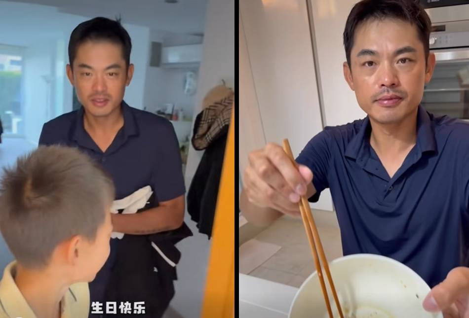 Badminton legend Lin Dan celebrates his 43rd birthday with wife Xie Xingfang and their son Xiaoyu during a family gathering in Valencia, Spain. （Photo: Lin Dan's FB)